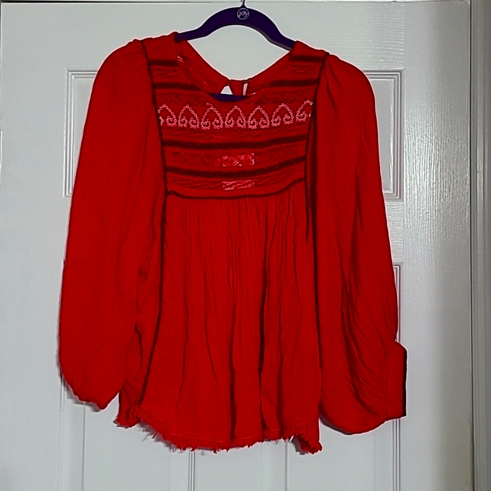 Free People Strawberry Combo boho top Women's Size Large